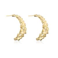 Brass Stud Earring, gold color plated, different styles for choice & for woman, 22x14mm, Sold By Pair