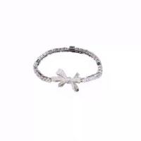 Cubic Zirconia Micro Pave Brass Bracelet, Bowknot, plated, micro pave cubic zirconia & for woman, nickel, lead & cadmium free, Length:Approx 6.5 Inch, Sold By PC
