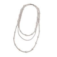Multi Layer Necklace Plastic Pearl with Brass with 1.96inch extender chain three layers & for woman Length Approx 23.6 Inch Approx 27.5 Inch Approx 33.4 Inch Sold By PC