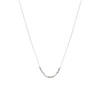 Zinc Alloy Jewelry Necklace with 2.75inch extender chain Square silver color plated Korean style & for woman nickel lead & cadmium free Length Approx 12.6 Inch Sold By PC