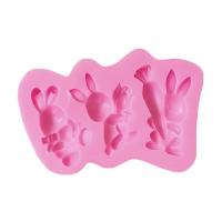 DIY Epoxy Mold Set, Silicone, Rabbit, different size for choice, pink, Sold By PC