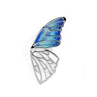 Enamel Brooch, Tibetan Style, Butterfly, for woman & hollow, more colors for choice, nickel, lead & cadmium free, 65x32mm, Sold By PC