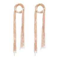 Fashion Fringe Earrings Zinc Alloy gold color plated fashion jewelry & for woman golden Sold By Pair
