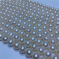 Perles de nacre rondes de culture d'eau douce, perle d'eau douce cultivée, DIY, blanc, 10-11mm, Vendu par Environ 40 cm brin