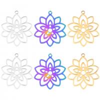 Stainless Steel Flower Pendant 304 Stainless Steel Vacuum Ion Plating Unisex & hollow Length Approx 50 cm Sold By PC