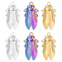 Stainless Steel Animal Pendants 304 Stainless Steel Cicada Vacuum Ion Plating Unisex Length Approx 50 cm Sold By PC