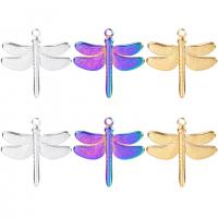 Stainless Steel Animal Pendants 304 Stainless Steel Dragonfly Vacuum Ion Plating Unisex Length Approx 50 cm Sold By PC