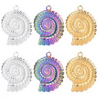 Stainless Steel Pendants, 304 Stainless Steel, Conch, Vacuum Ion Plating, Unisex & different styles for choice, more colors for choice, 23x30mm, Length:Approx 50 cm, Sold By PC