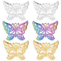 Stainless Steel Animal Pendants, 304 Stainless Steel, Butterfly, Vacuum Ion Plating, Unisex & different styles for choice & hollow, more colors for choice, 30x24mm, Length:Approx 50 cm, Sold By PC