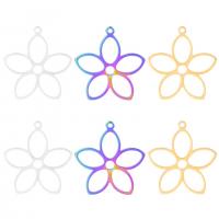 Stainless Steel Pendants 304 Stainless Steel Flower Vacuum Ion Plating Unisex & hollow Length Approx 50 cm Sold By PC
