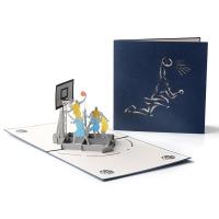 Papír 3D-s üdvözlő kártya, kézi, Összecsukható & 3D hatás, 150x150mm, Által értékesített PC