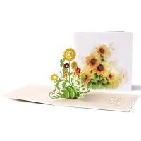 Papel 3D tarjeta de felicitación, Impresión, Plegable & Efecto 3D & diferentes estilos para la opción, 150x150mm, Vendido por UD