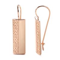 Brass Leverback Earring, different size for choice & for woman, rose gold color, nickel, lead & cadmium free, 9x30mm, Sold By Pair