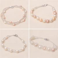 Freshwater Cultured Pearl Bracelet Freshwater Pearl with Seedbead multilayer & for woman Length Approx 7.5 Inch Sold By PC