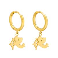 Titanium Steel  Earring Angel Vacuum Ion Plating for woman Sold By Pair