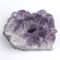 Amethyst Candle Holder, Nuggets, druzy style, purple, 13-17cm, Sold By PC