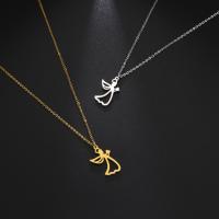 Stainless Steel Jewelry Necklace 304 Stainless Steel with 1.97inch extender chain Vacuum Ion Plating fashion jewelry & for woman Sold Per Approx 17.72 Inch Strand