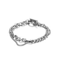 Titanium Steel Bracelet & Bangle, fashion jewelry & different length for choice & Unisex, original color, Sold By Strand