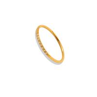 Titanium Steel Finger Ring, Donut, Vacuum Ion Plating, fashion jewelry & Unisex & different size for choice & micro pave cubic zirconia, golden, 1.10mm, US Ring Size:5-10, Sold By PC