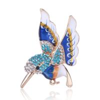 Enamel Brooch Zinc Alloy Bird gold color plated fashion jewelry & for woman & with rhinestone nickel lead & cadmium free Sold By PC