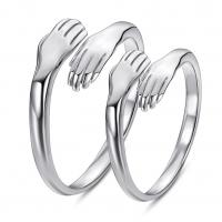 Couple Finger Rings 925 Sterling Silver Hand platinum plated adjustable & for couple Sold By PC