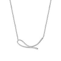 925 Sterling Silver Necklaces with 1.96 inch extender chain platinum color plated for woman 28mm Sold By PC
