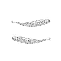 925 Sterling Silver Stud Earrings, for woman, silver color, 21.80mm, Sold By Pair