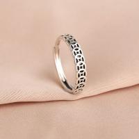 Solidny srebrny pierścień, Srebro 925, Powlekane, Regulowane & dla kobiety, dostępnych więcej kolorów, 4mm, sprzedane przez PC