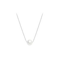 925 Sterling Silver Necklaces with Plastic Pearl with 1.96 inch extender chain & for woman silver color Length Approx 15.74 Inch Sold By Pair