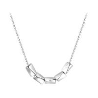 925 Sterling Silver Necklaces, with 3.54 inch extender chain, for woman, silver color, 21x3mm, Length:Approx 14.56 Inch, Sold By PC