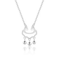 Collares de Plata Esterlina, plata de ley 925, con 1.96 inch extender cadena, para mujer & hueco, plateado, 14.20x17.30mm, longitud:aproximado 15.74 Inch, Vendido por UD