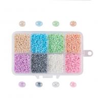 Fashion Glass Beads, DIY, more colors for choice, 110x70x30mm, Approx 12500PCs/Box, Sold By Box