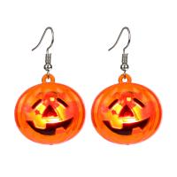 Zinc Alloy Drop Earring with Acrylic with LED light & Halloween Jewelry Gift & for woman nickel lead & cadmium free Sold By Pair