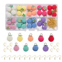 ABS Plastic Earring Finding Set, with Plastic Box & Tibetan Style, DIY, mixed colors, 130x68x21mm, Sold By Box