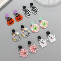Acrylic Drop Earring, Halloween Jewelry Gift & different styles for choice & for woman, Sold By Pair
