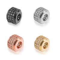 Rhinestone Brass perle, Mesing, pozlaćen, s Rhinestone, više boja za izbor, nikal, olovo i kadmij besplatno, 9mm, Rupa:Približno 4.2mm, 10računala/Lot, Prodano By Lot