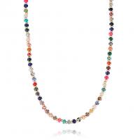 Shoushan Stone colar, joias de moda & Vario tipos a sua escolha & para mulher, multi colorido, níquel, chumbo e cádmio livre, comprimento Aprox 16.73 inchaltura, Aprox 7.09 inchaltura, vendido por PC