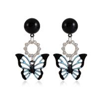 Zinc Alloy Drop Earrings Butterfly fashion jewelry & for woman & hollow nickel lead & cadmium free Sold By Pair