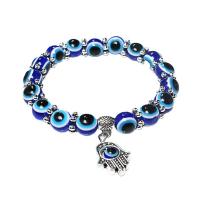 Evil Eye Jewelry Bracelet Zinc Alloy antique silver color plated fashion jewelry & Unisex nickel lead & cadmium free Inner Approx 55mm Sold By PC