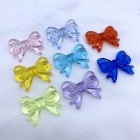 Plated Acrylic Beads, Bowknot, colorful plated, DIY, more colors for choice, 23x29mm, Approx 240PCs/Bag, Sold By Bag