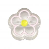Transparente Acryl-Perlen, Acryl, Blume, DIY & Emaille, keine, 19x8mm, ca. 100PCs/Tasche, verkauft von Tasche
