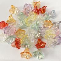 Plated Acrylic Beads, Flower, colorful plated, DIY, more colors for choice, 14x10mm, Approx 1250PCs/Bag, Sold By Bag