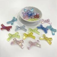 Plated Acrylic Beads, Bowknot, colorful plated, DIY, more colors for choice, 34x20mm, Approx 380PCs/Bag, Sold By Bag