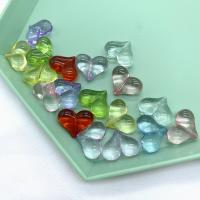 Perles acryliques transparentes, Acrylique, coeur, moulage par injection, DIY, plus de couleurs à choisir, 17x22mm, Environ 260PC/sac, Vendu par sac