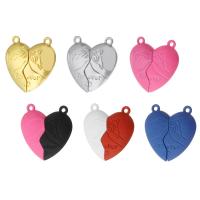 Zinc Alloy Magnetic Clasp Heart plated DIY & stoving varnish & with magnetic nickel lead & cadmium free Approx 2mm Sold By Set