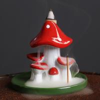 Backflow Incense Burner, Porcelain, mushroom, handmade, for home and office & durable & multifunctional, 100x100x83mm, Sold By PC
