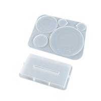 DIY Epoxy Mold Set, Silicone, 2 pieces, white, Sold By Set