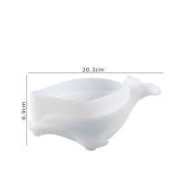DIY Epoxy Mold Set, Silicone, Dolphin, white, 203x69mm, Sold By PC