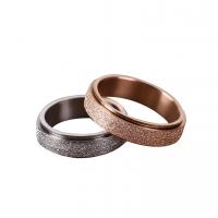 Titanium Steel Finger Ring plated Unisex & frosted Sold By PC