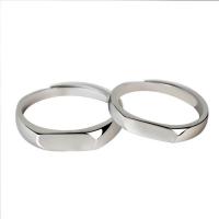 Couple Finger Rings 925 Sterling Silver platinum plated Adjustable & fashion jewelry Sold By PC